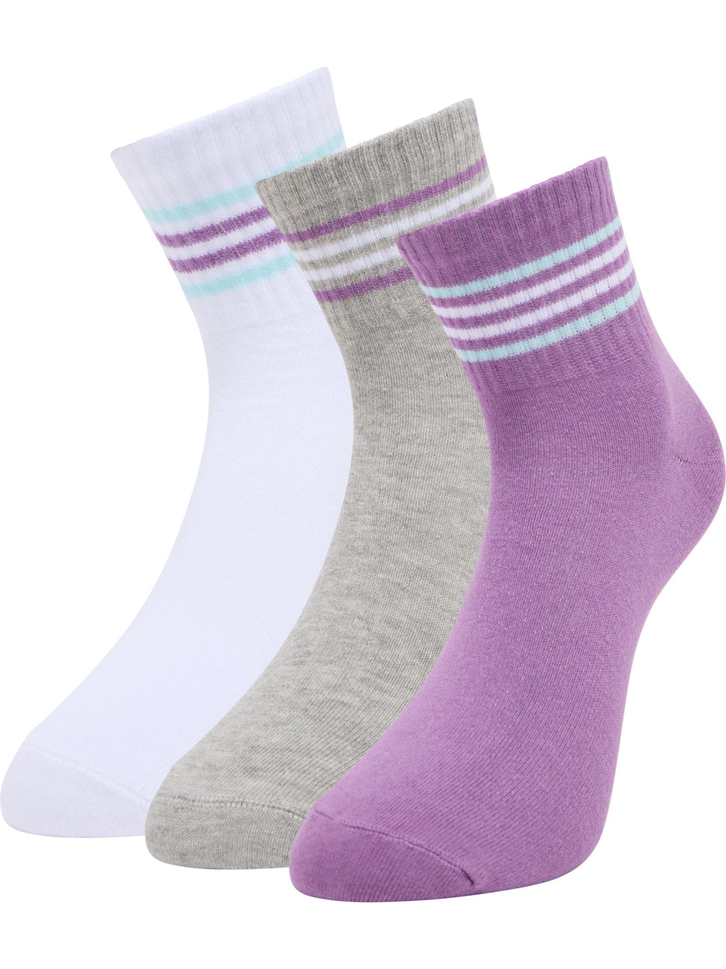 Carlo Colucci Socken 'Ellmenreich' in grau / lila / weiß, Produktansicht