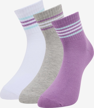 Carlo Colucci Socken 'Ellmenreich' in grau / lila / weiß, Produktansicht