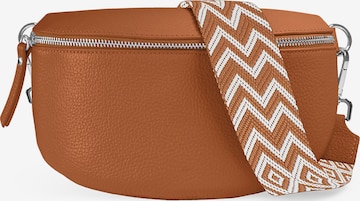 lePelou Gürteltasche 'THEA medium' in Braun: Vorderseite
