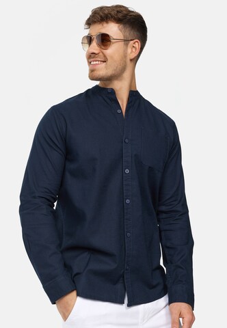 INDICODE JEANS Regular Fit Hemd in Blau: predná strana