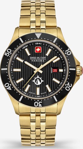 SWISS MILITARY HANOWA Analoog horloge 'FLAGSHIP X' in Goud: voorkant