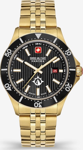 SWISS MILITARY HANOWA Analoog horloge 'FLAGSHIP X' in Goud: voorkant