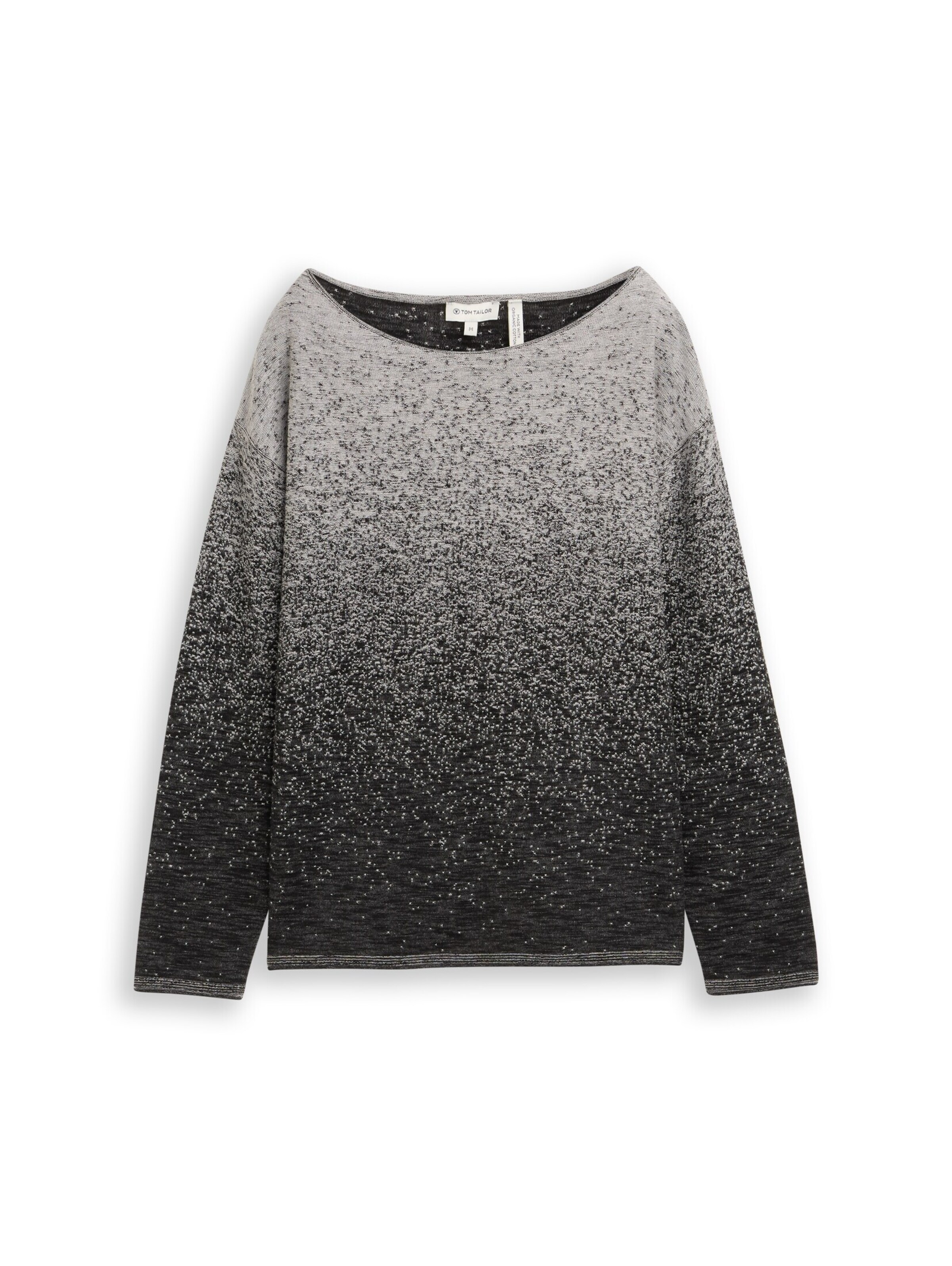 TOM TAILOR Sweater in Light grey / Black, Item view