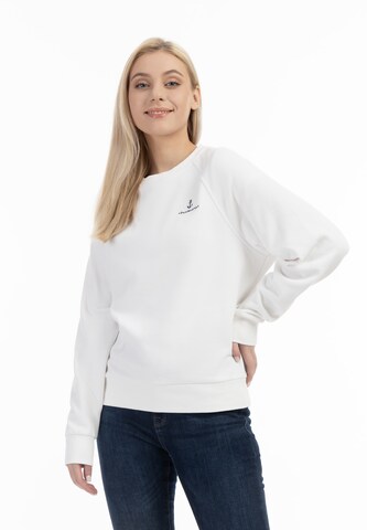 DreiMaster Maritim Sweatshirt 'Bridgeport' in White: front