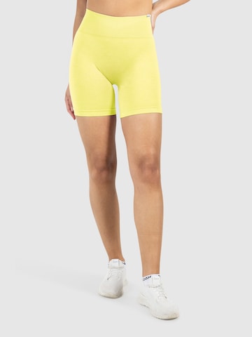 Skinny Pantalon de sport 'Amaze Ultra' Smilodox en jaune