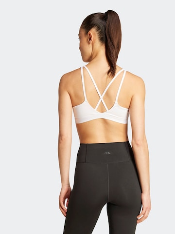 ADIDAS PERFORMANCE Бюстие Спортен сутиен 'ALL ME ESS' в бяло