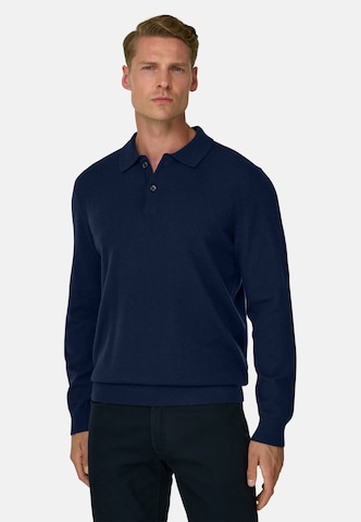 Sweat-shirt Boggi Milano en bleu : devant