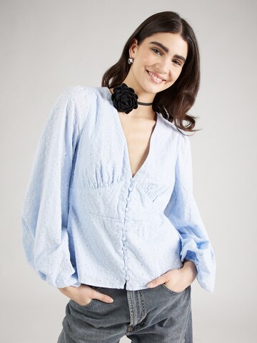 VILA Blouse 'Malina' in Blauw: voorkant