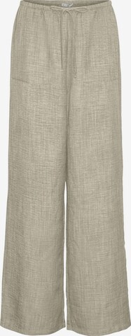 VERO MODA Wide leg Broek 'MELANEY' in Groen: voorkant