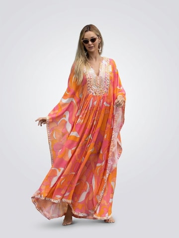 Robe 'Caftan Long Cassia' Miss June en orange