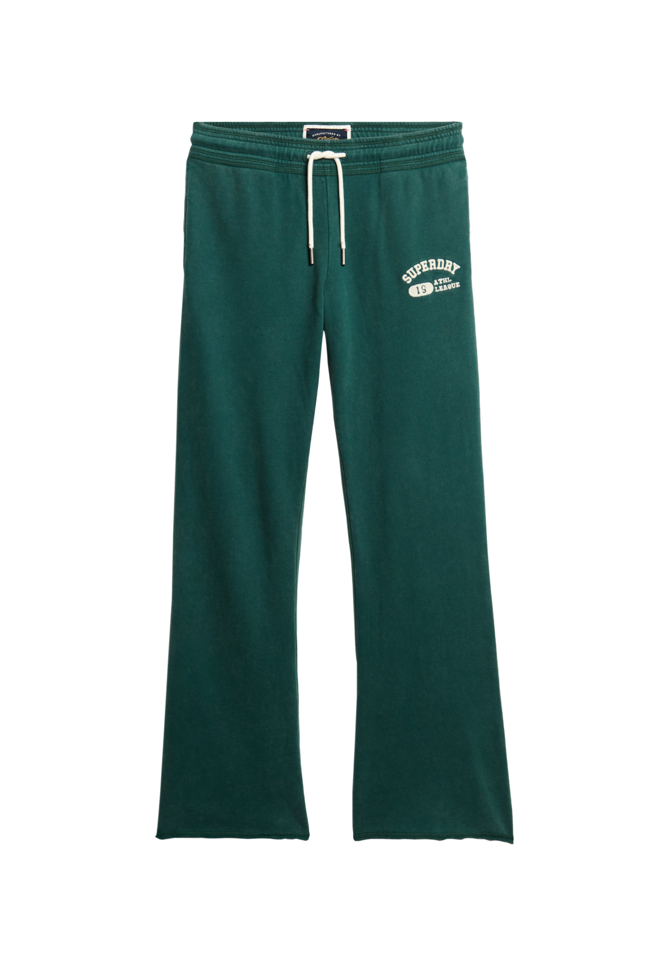 Bootcut Pantalon 'Athletic Essentials' Superdry & Co en vert : devant