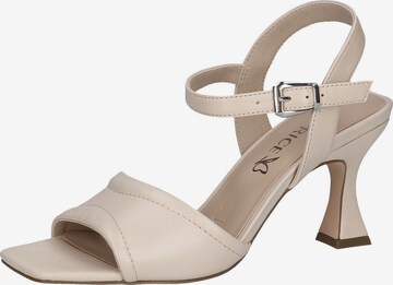 CAPRICE Sandalen met riem in Beige: voorkant