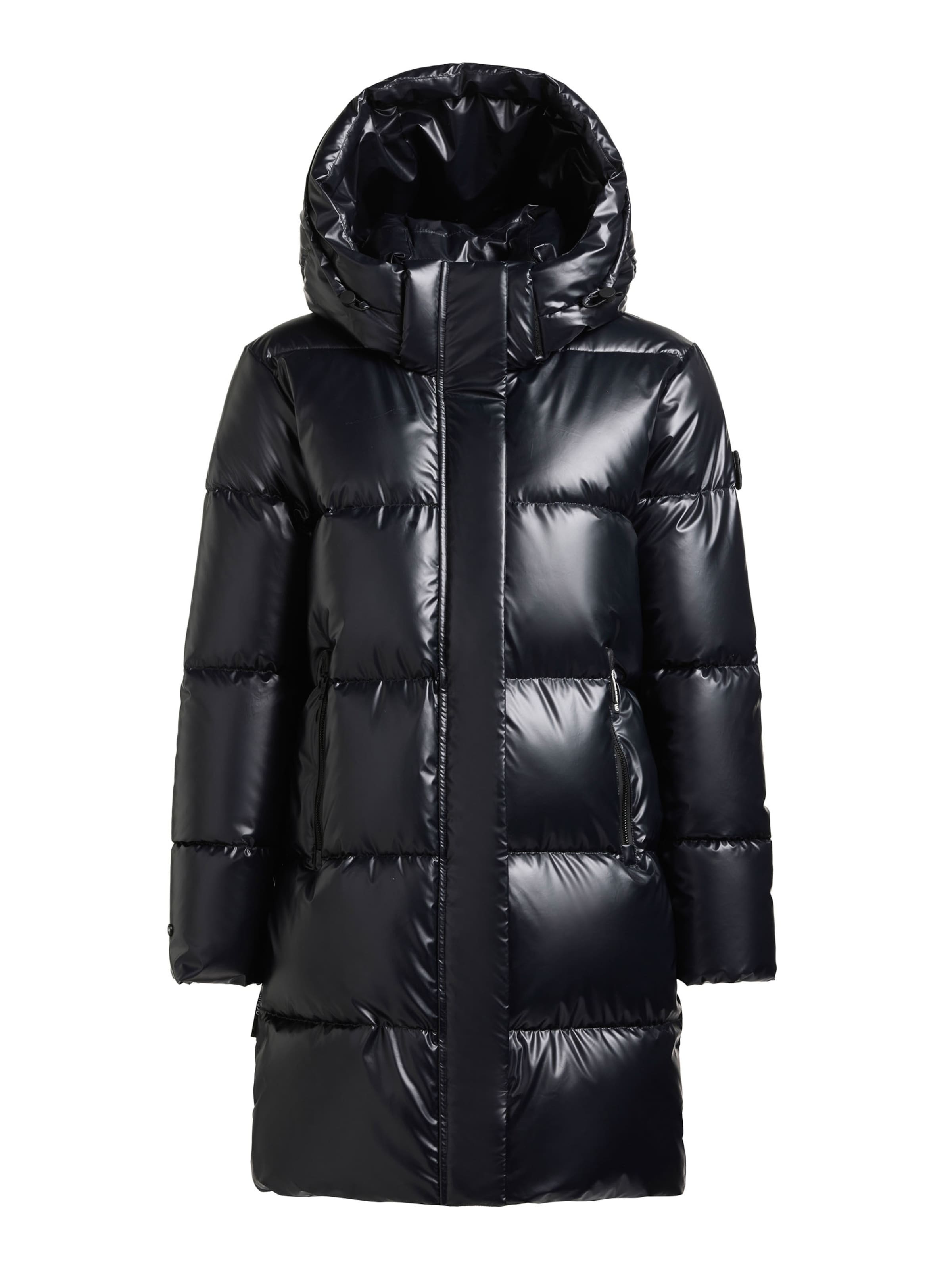 khujo Зимно палто 'Haya2 Shiny' в синьо: отпред