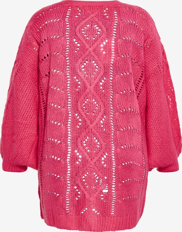 swirly Knit Cardigan in Pink