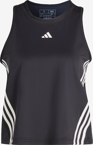 ADIDAS PERFORMANCE Sports Top 'Aeroready Hyperglam' in Black: front