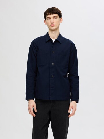 SELECTED HOMME Slim fit Button Up Shirt in Blue: front