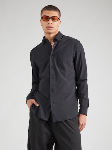 GUESS Regular fit Button Up Shirt 'SUNSET TECH' in Black: front