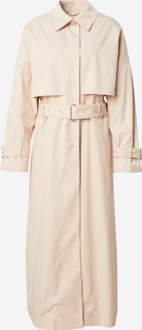 Manteau mi-saison Calvin Klein en beige : devant