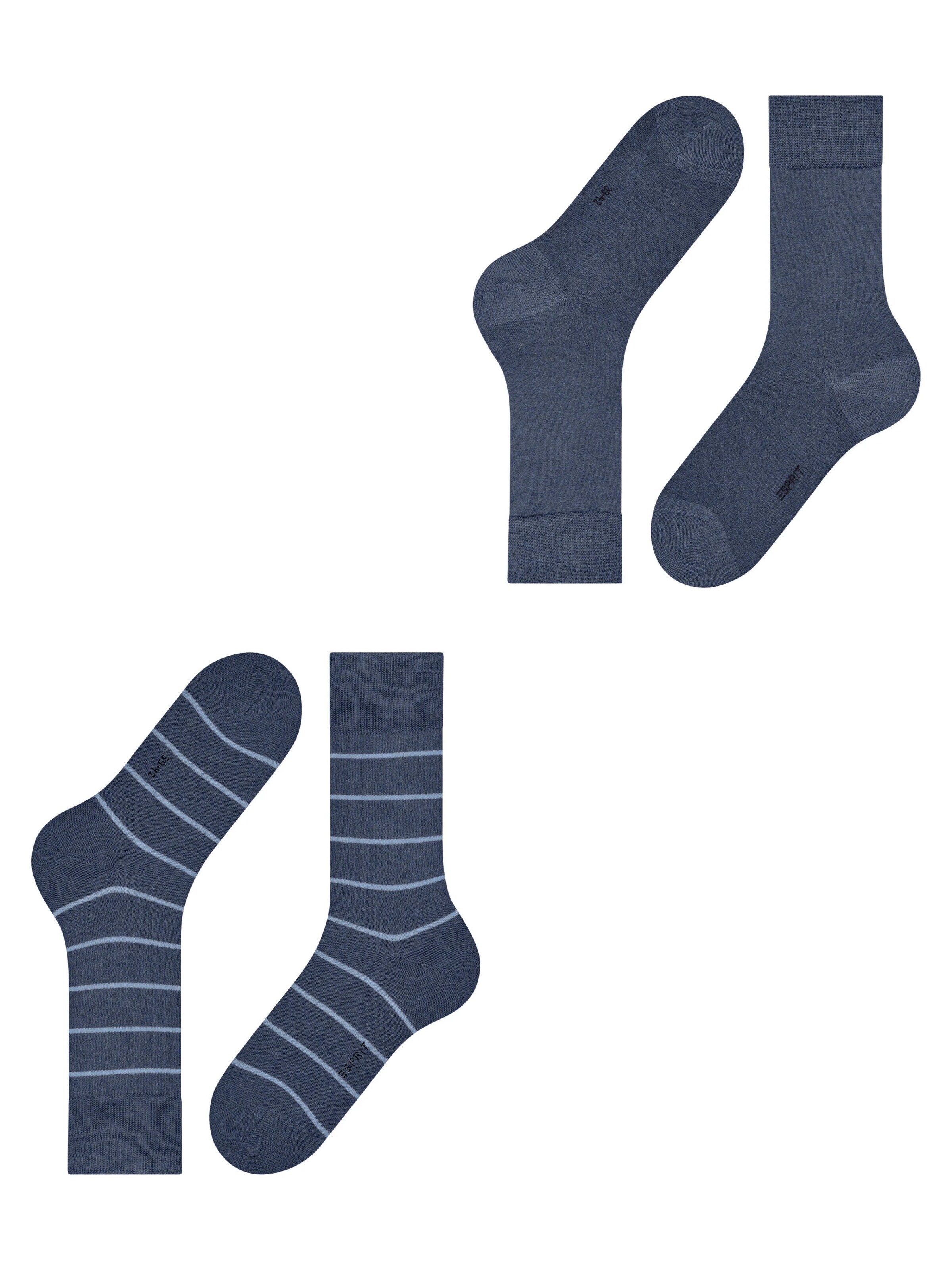 ESPRIT Socken 'Modern Stripe 2-Pack'‌‌‌‌‌‌ in Blau