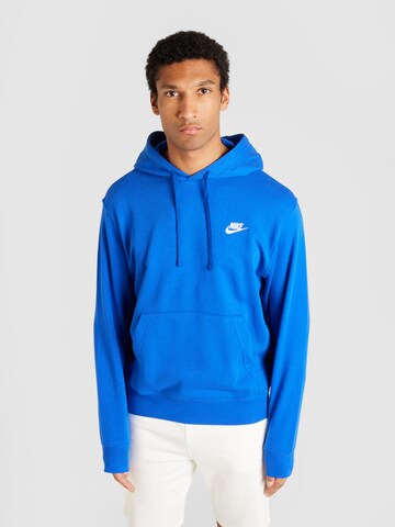 Nike Sportswear Regular Fit Sweatshirt 'Club' in Blau: predná strana