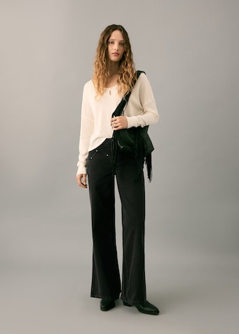 MANGO TEEN Wide leg Jeans 'Sherif' in Black: front