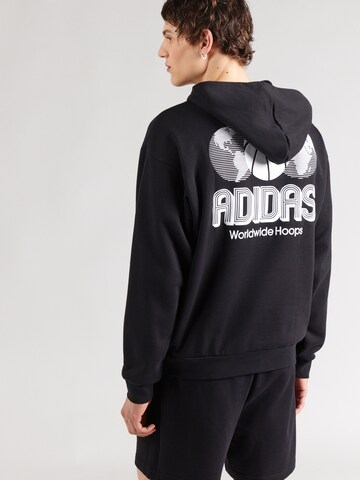 ADIDAS ORIGINALS - Sudadera 'World Wide Hoops' en negro: frente