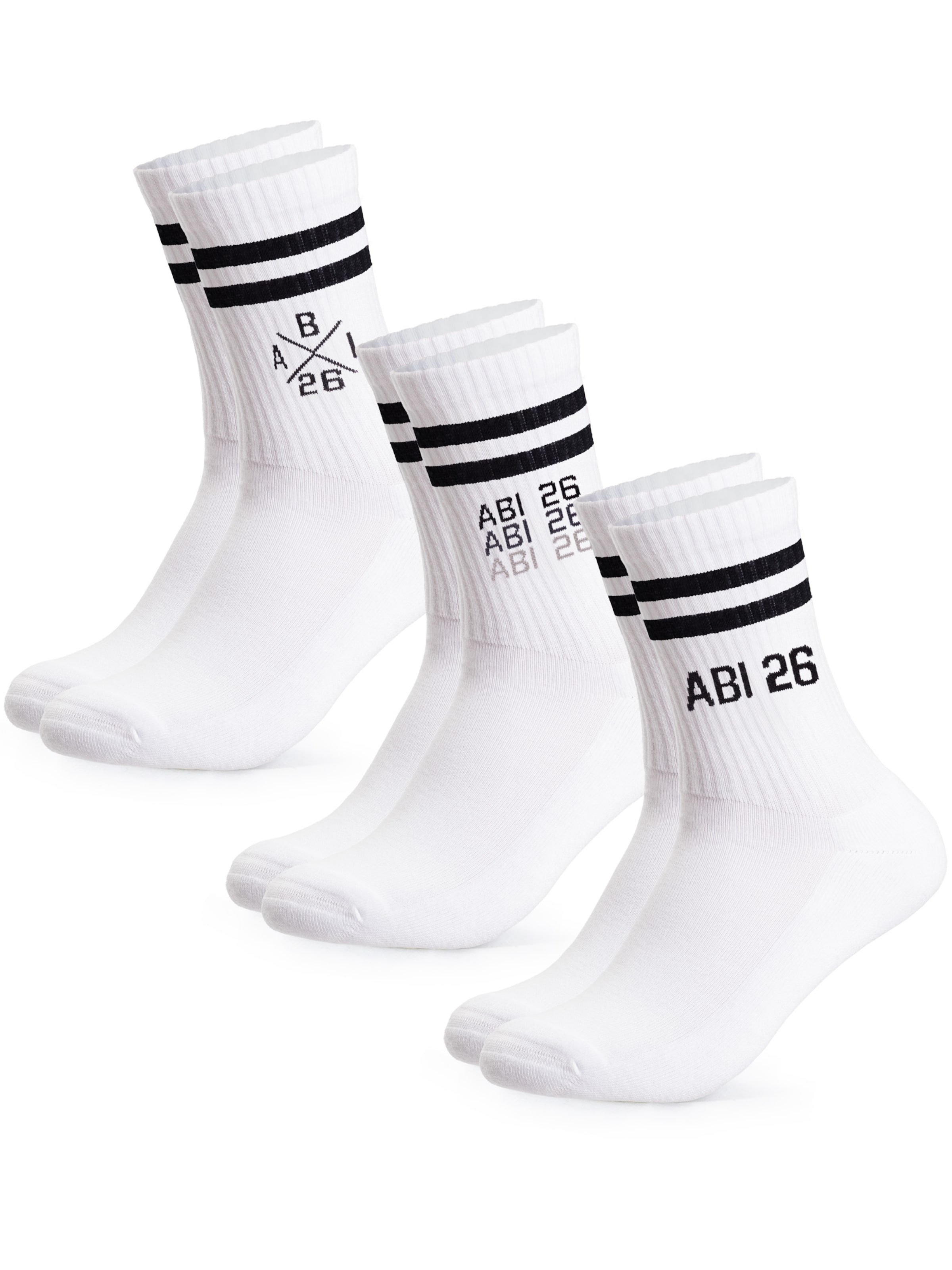 Occulto Athletic Socks 'Abi' in White: front