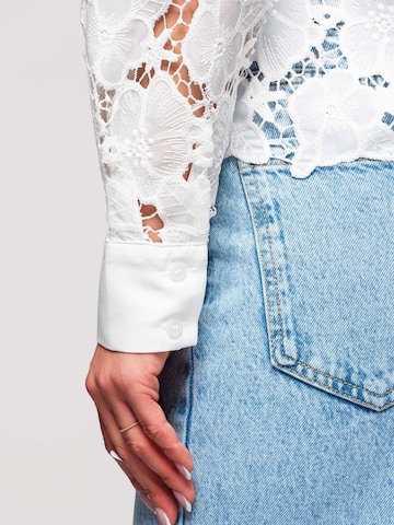 Ombre Bluse‌‌‌‌‌‌‌‌‌ in Weiß