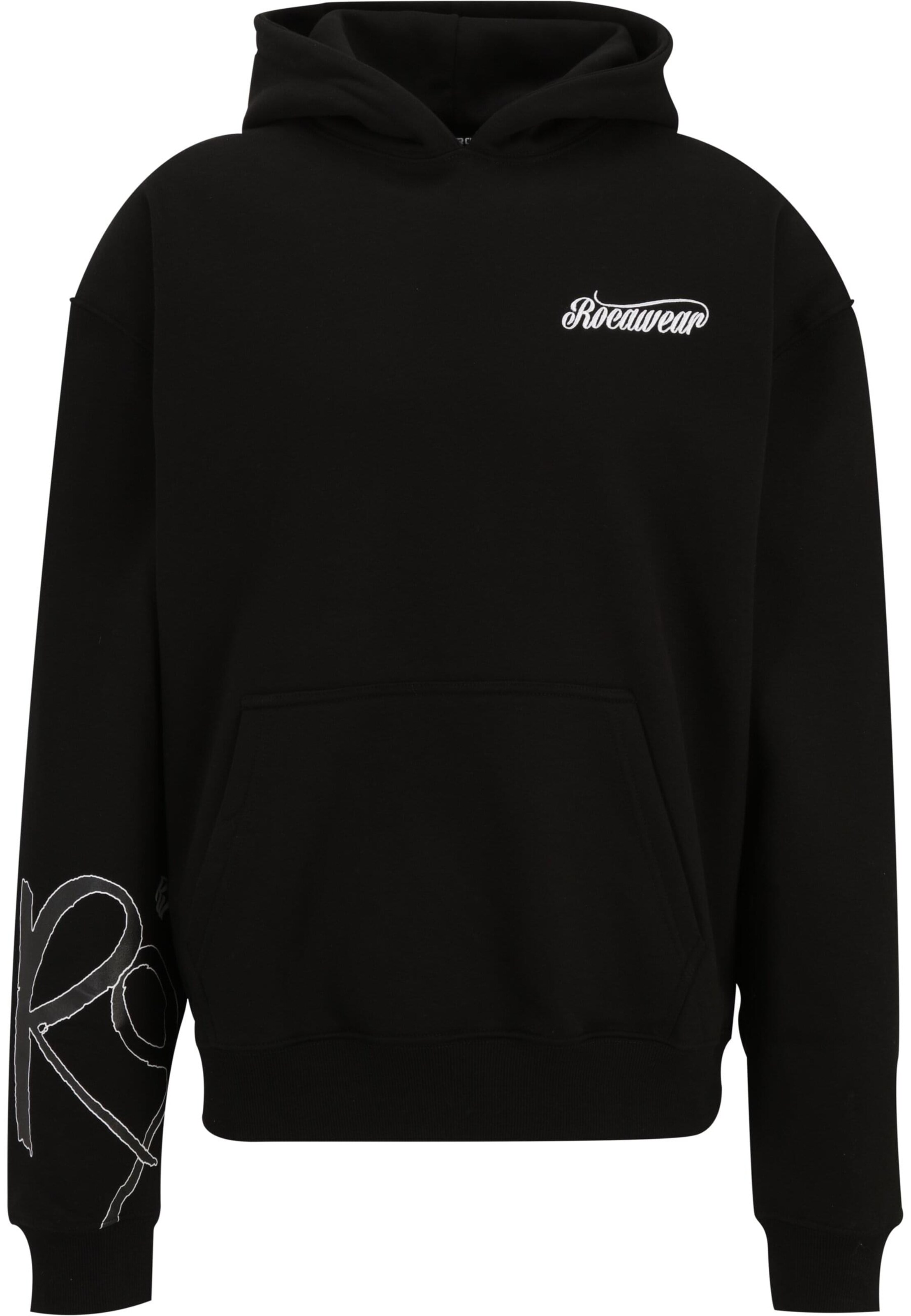 ROCAWEAR Sweatshirt 'Smooth' in Zwart: voorkant