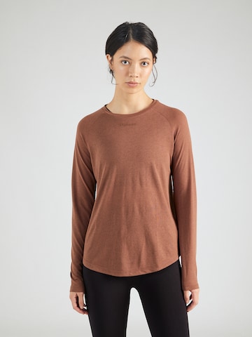 T-shirt fonctionnel 'VANJA' Hummel en marron : devant
