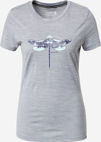 Smartwool - Camisa funcionais 'Dragonfly' em cinzento: frente