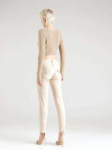 Gang - Slimfit Pantalón vaquero cargo 'Amelie' en beige