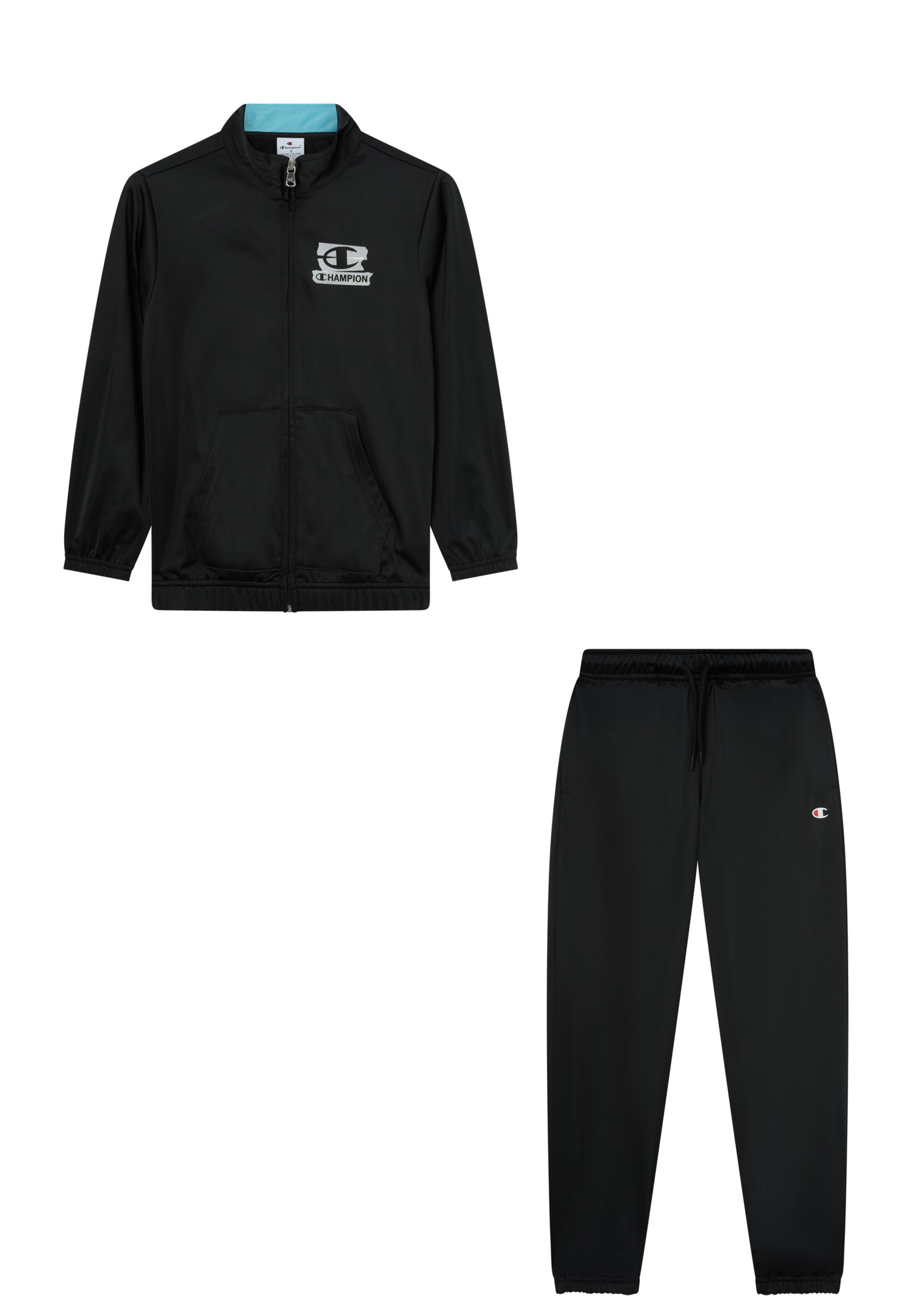 Champion Authentic Athletic Apparel Trainingsanzug in Schwarz: Vorderseite