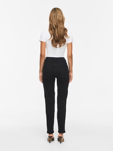 VILA Slimfit Jeans 'VIMia' in Zwart
