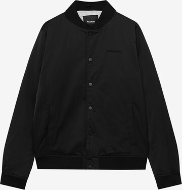 Geacă de primăvară-toamnă de la Pull&Bear pe negru: față