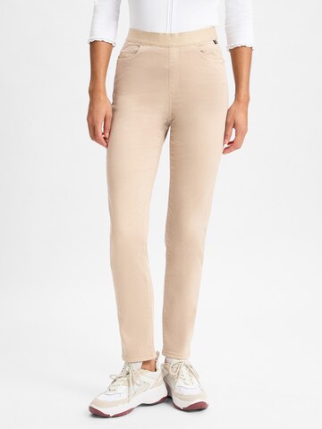 Marc Cain Slimfit Jeggings 'Siena' in Beige: voorkant