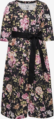 Ulla Popken Blusenkleid in Schwarz: Vorderseite