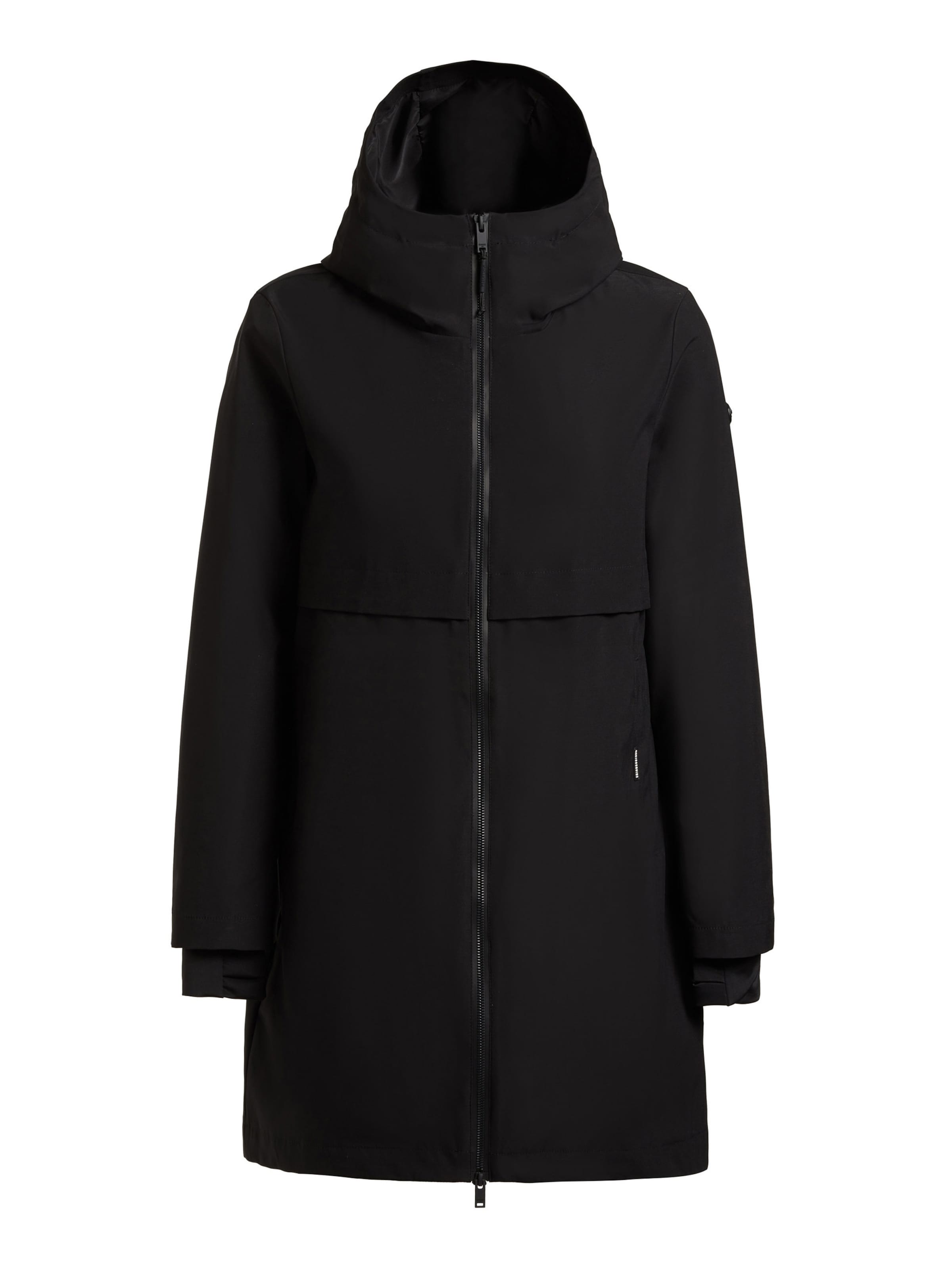 khujo Between-seasons coat 'June' in Black: front