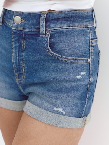 Regular Jeans de la Pull&Bear pe albastru