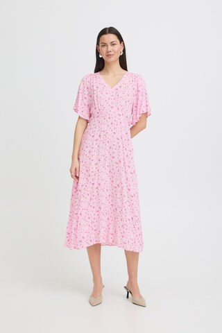 ICHI Jurk 'ICHVera' in Roze: voorkant