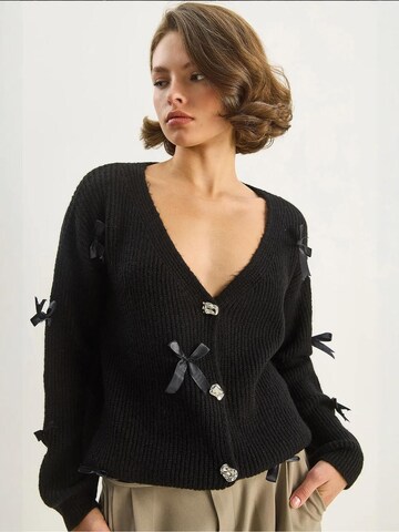 Bianco Lucci Strickjacke in Schwarz