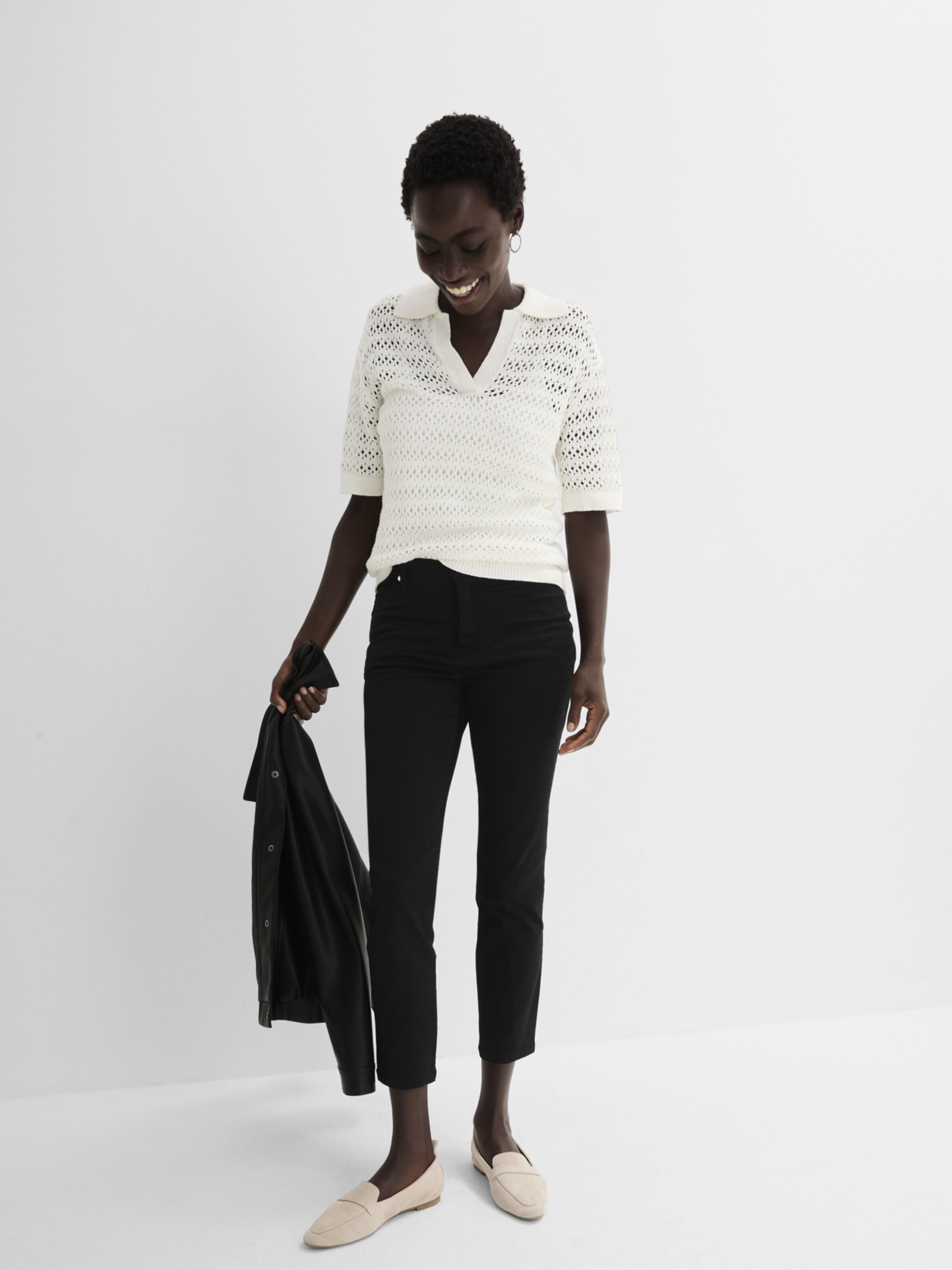 bonprix Slimfit Broek in Zwart