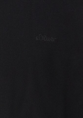 s.Oliver Men Big Sizes Poloshirt in Schwarz: Vorderseite
