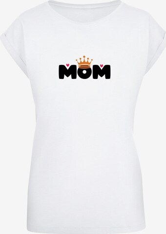 Maglietta 'Mothers Day - Queen Mom' di Merchcode in bianco: frontale