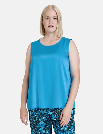 SAMOON Blouse in Blue: front