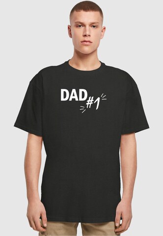 Merchcode T-Shirt 'Fathers Day - Dad Number 1' in Schwarz: predná strana