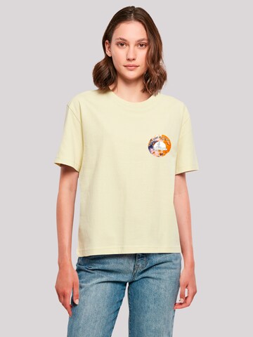 F4NT4STIC Shirt 'Heroes of Childhood Pinocchio Sundowner' in Geel: voorkant
