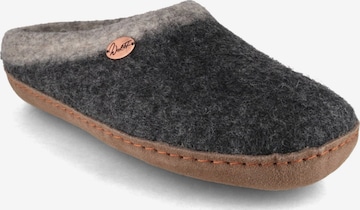 WoolFit Hausschuh 'Sherpa' in Grau: Vorderseite