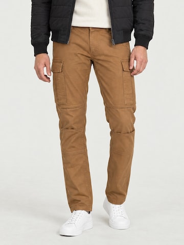 yazubi Cargo Pants 'Jayden' in Beige: front
