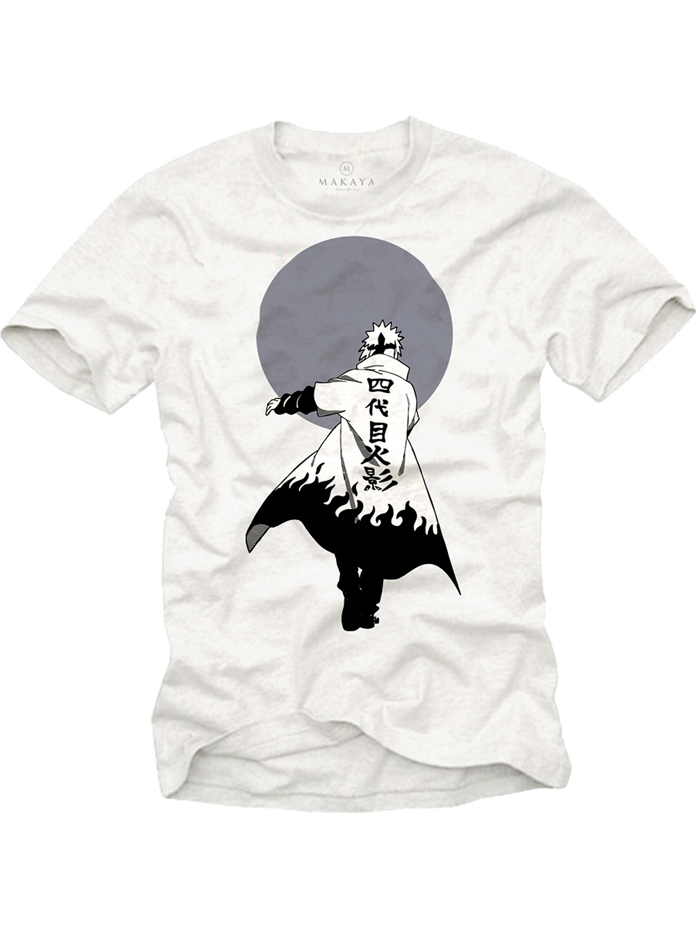 MAKAYA Shirt 'Ninja'‌‌‌‌‌ in Weiß: Vorderseite